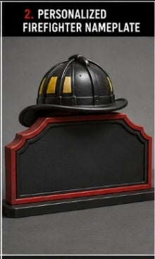 Personalized Firefighter Desk Plate